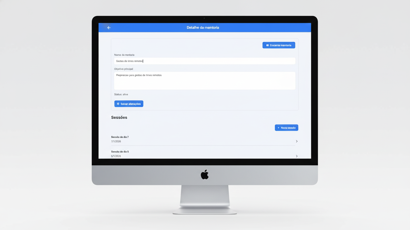 Registro detalhado de sessões